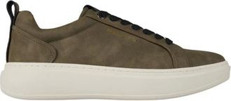 Alexander Smith Stone Uomo in militair groen su&egrave;de en zwarte details - Heren - Sneakers - Groen - 41 EU - Su&egrave;de - Schoenen