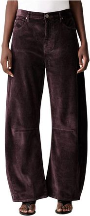 Pinko Loose-fit Jeans - Dames - Wijde Broeken - Rood - W27 - Katoen - Broeken