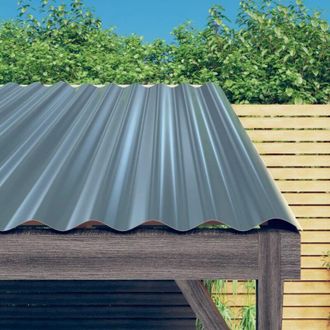 vidaXL Paneles De Tejado 36 Unidades Acero Galvanizado Gris 60x36 Cm Vidaxl