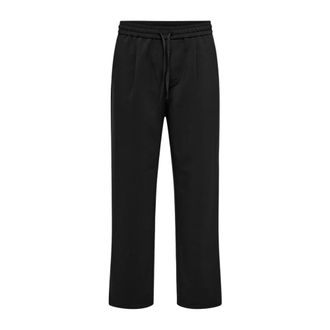 Only & Sons Straight Trousers, male, Black, Size: M Lace-Fastened Trousers
