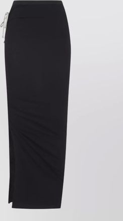 Rick Owens cotton high-rise midi skirt