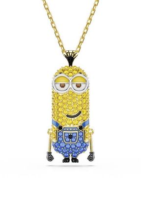 Swarovski Minions Kevin Crystal Pendant Necklace in Gold/Multi at Nordstrom