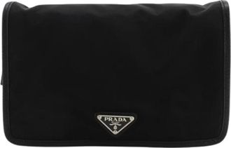 Prada Vintage, unisex, Zwart, ONE Size, Nylon, Pre-owned 2N0888 Pouch