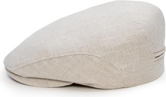 Sterkowski Derby Cap | 100% Linen Flat for Men and Women Mens Sun Visor Irish Spring Newsboy Vintage Caps Protection Beach Hat Cooling Baker Boy 57 cm Beige