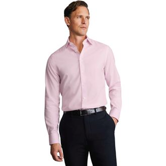 CHARLES TYRWHITT Non-Iron Twill Cutaway Collar Shirt in Light Pink at Nordstrom, Size 15.5 - 33