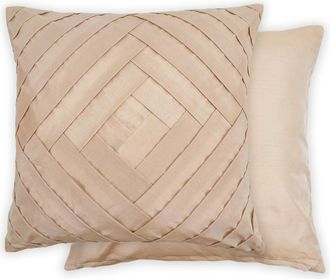 TJ Hughes Serenity - Pleated Cushion Cover in Taupe - TJ Hughes
