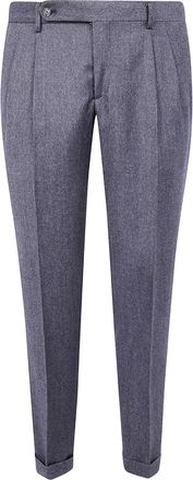 Barba Pantaloni Firenze in lana con pieghe - Grigio