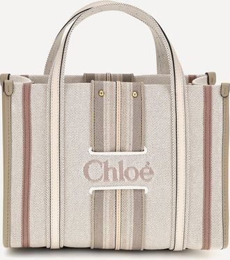 Chlo&eacute; Small Woody Loop canvas Tote Bag Female UNI