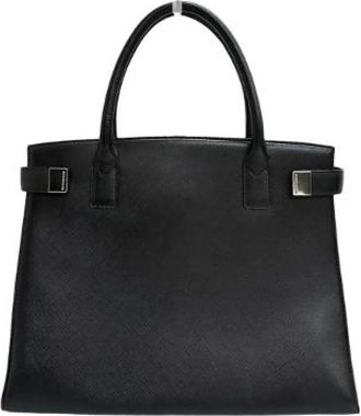 Burberry Borsa in pelle Saffiano Pre-owned - - Pre-owned - Donna - Nero - ONE SIZE