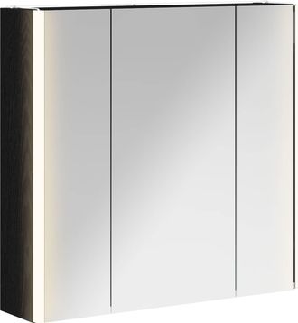 vidaXL Armario Con Espejo De Ba&ntilde;o Roble Negro 63,5 X 15,5 X 60,5 Cm Vidaxl