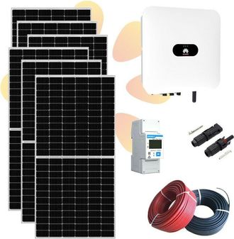 Huawei Kit Solar Fotovoltaico Autoconsumo Con Huawei 3kwp 12720wh/d&iacute;a