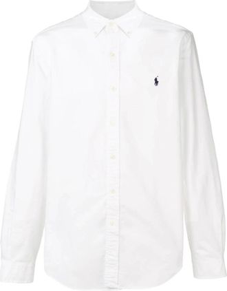 Polo Ralph Lauren Overhemden, Heren, Wit, S, Witte Pullover Trui