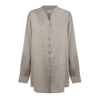Cortana Oversize Pinstripe Shirt - female - Cortana - Shirts - Gray - XS - Blouses & Shirts
