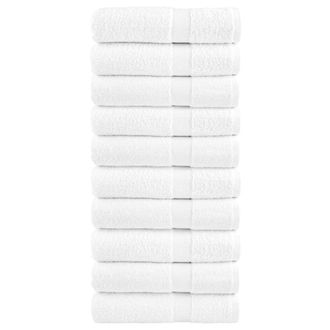 Berkfield Home Premium Hand Towels SOLUND 10pcs White 50x100cm 600gsm