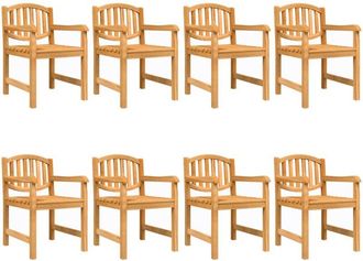 vidaXL Garden Chairs 8 pcs 58x59x88 cm Solid Wood Teak vidaXL