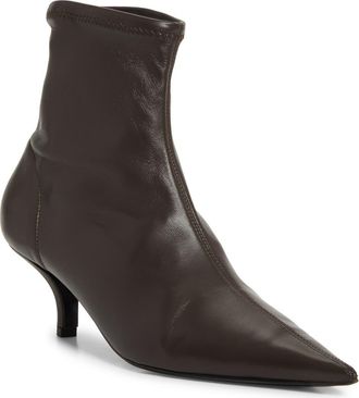 Toteme Pointed Toe Sock Bootie in Bark at Nordstrom, Size 10Us