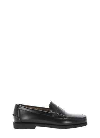 Sebago Black Patent Leather Penny Loafers