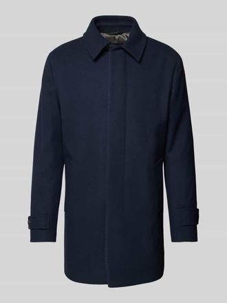 s.Oliver Black Label Regular Fit Mantel in Woll-Optik mit verdeckter Knopfleiste in Marine, Gr&ouml;&szlig;e 52