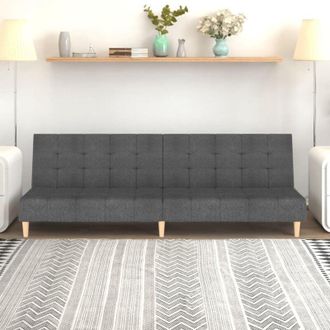vidaXL Vidaxl - Divano Letto a 2 Posti Grigio Chiaro in Tessuto