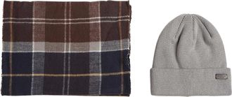 Barbour Swinton Hat And Galingale Scarf Gift Set
