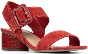 Donald J Pliner Oversize Buckle Slingback Sandal in Tomato at Nordstrom Rack, Size 7.5
