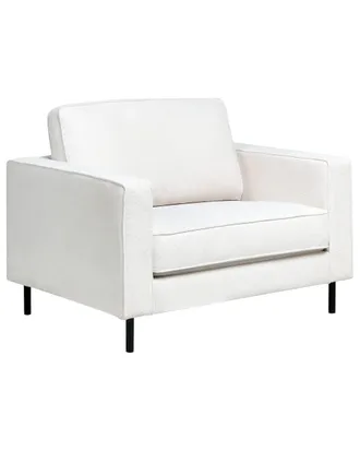 Beliani Sill&oacute;n de tela blanco crema