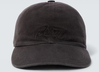 Brioni Cappello da baseball in cotone e cashmere