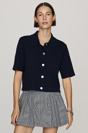 NVLT Short-Sleeve Knit Jacket