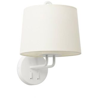 Faro Barcelona Faro montreal - Wall Light with Shade White, E27