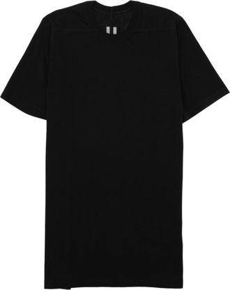 Rick Owens Level T Plain Minimalist Black Cotton T-Shirt