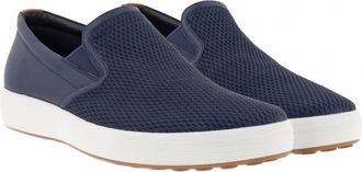 Ecco Mens Soft 7 Slip On Sneakers In Marine