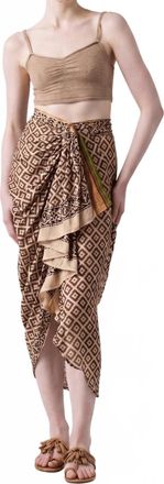 Guadalupe Design Ashi Ii Pareo Skirt In Brown