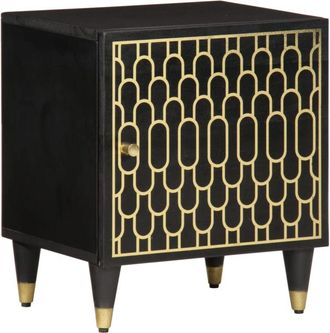 vidaXL Mesita De Noche De Madera Maciza De Mango 40x33x46 Cm Vidaxl