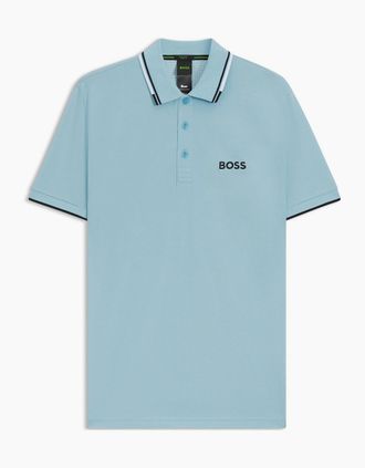 HUGO BOSS Mens Hbg Paddy Pro Premium Cotton Polo Shirt - Blue - Size: 40