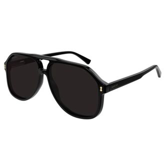 Gucci Gg1042S Zonnebril - unisex - Accessoires - Zwart - Maat: 60 MM Nylon