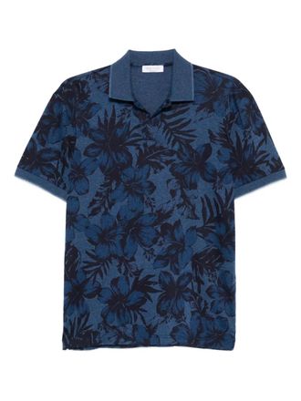 Gran Sasso floral-print polo shirt - men - Cotton - 48 - Blue