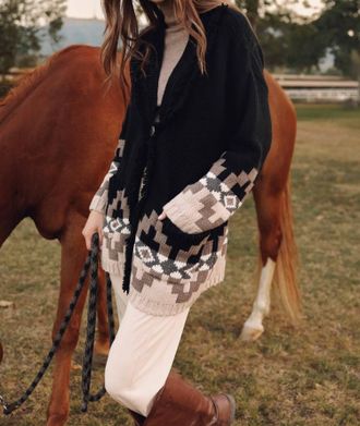 27 Miles Malibu Womens Demeree Cardigan In Black Multi