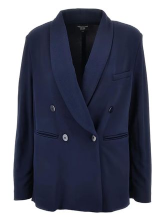 Emporio Armani Dopp blazer - women - Fabric - 40 - Blue