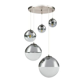 Globo Lighting L&aacute;mpara Colgante - N&iacute;quel - Varus - Vidrio - &Oslash; 65cm - E27