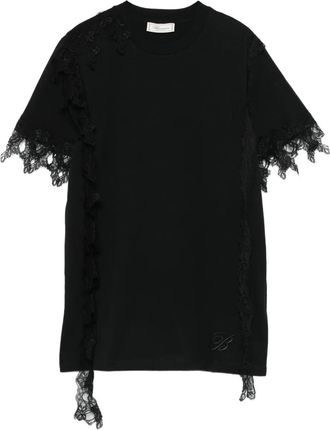Blumarine Top a maniche corte - Nero