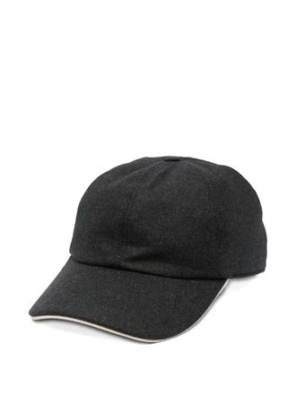 Eleventy curved-peak wool-blend baseball cap - Black