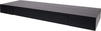 Hhg Nunca Usado] Estante De Pared Hhg 922, Estante De Pared Estante Colgante Estante, Caj&oacute;n Madera Maciza 8x80x25cm, Negro