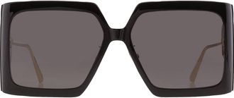 Dior DIORSOLAR S1U Smoke Square Ladies Sunglasses CD40040U 01A 59