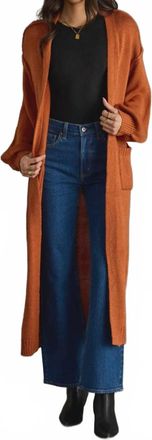 Panache Duster Cardigan In Rust