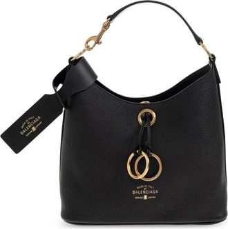 Balenciaga Handbags, female, Black, Size: ONE SIZE Carrie Small Hobo Bag