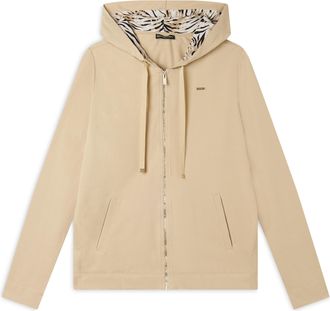 Freddy Felpa con cappuccio animalier e zip frontale