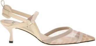 Fendi Pumps, female, Multicolor, Size: 11 US Mesh Kitten Heel Slingback Pumps