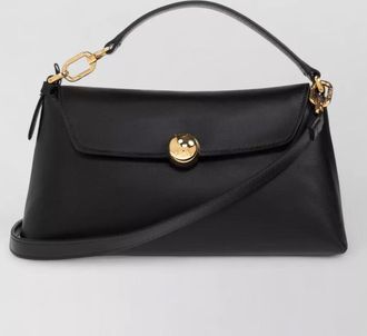 Furla shoulder bag detachable strap gold tone hardware