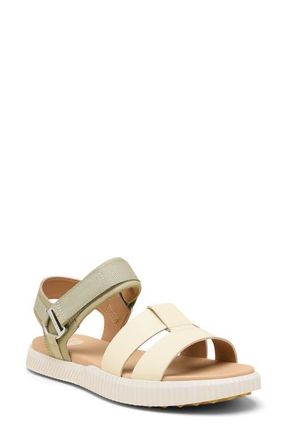 Sorel ONA AVE Ankle Strap Sandal in Dusty Twill/Honey White at Nordstrom, Size 10.5
