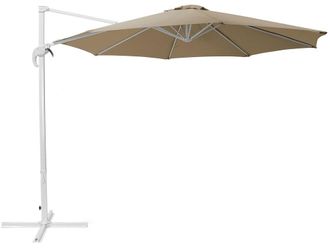 Beliani Sombrilla sin volantes 300 cm arena beige